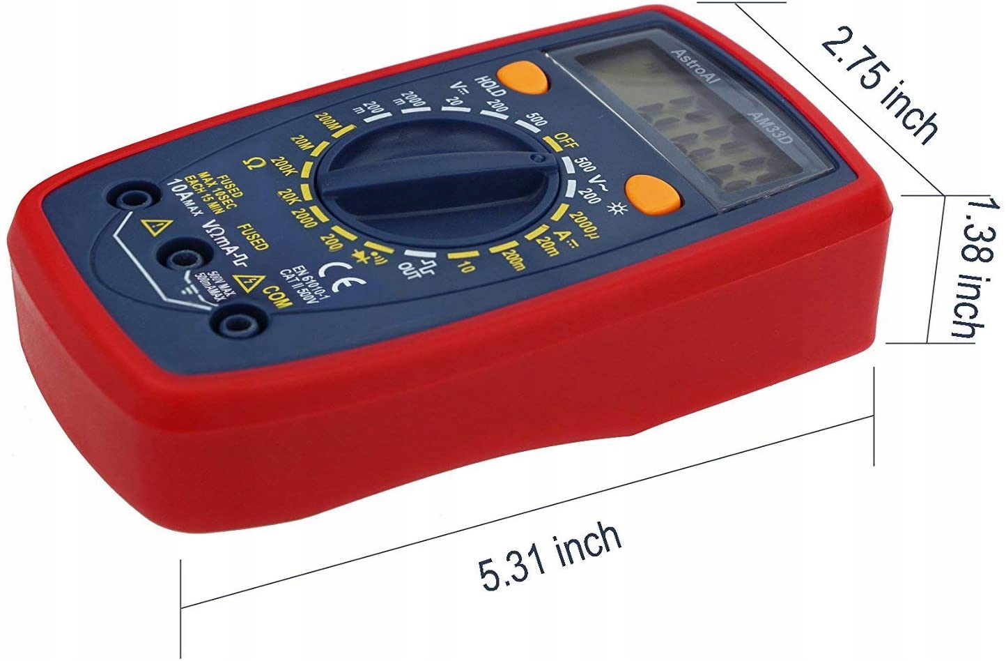 Multimetr Cyfrowy AstroAI LCD Voltomierz Miernik Tester AC DC - obrazek 10