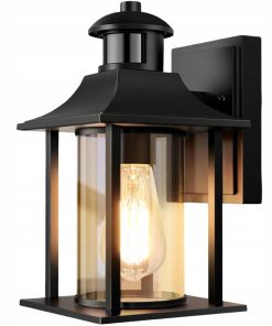 Lampa zewnętrzna LED z czujnikiem ruchu PIR E27 retro Lamomo