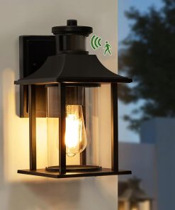 Alternative view of Lampa zewnętrzna LED z czujnikiem ruchu PIR E27 retro Lamomo