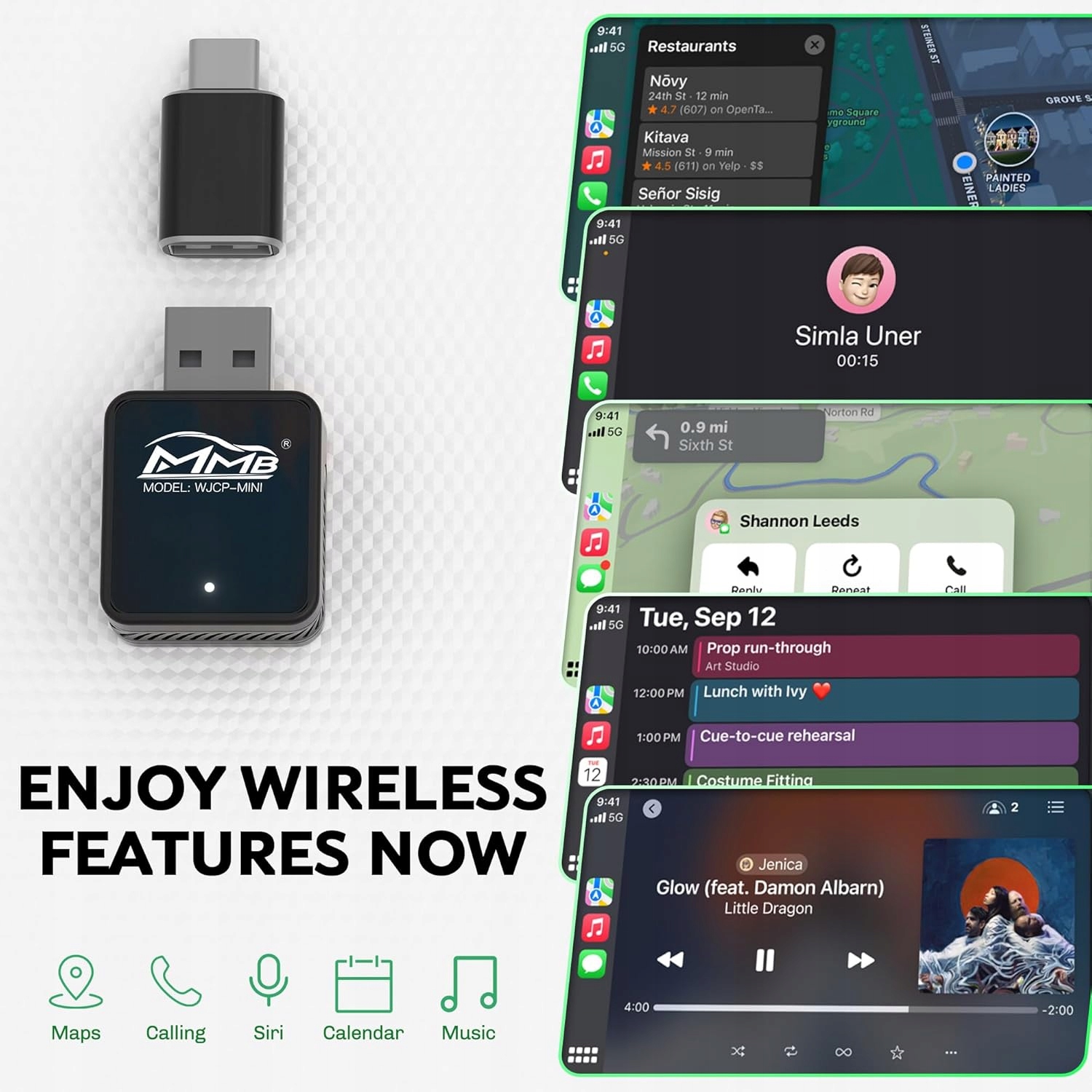 Adapter Wireless Apple CarPlay MMB MINI bezprzewodowy - obrazek 2