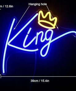 Alternative view of Neon LED King z koroną do dekoracji wnętrza
