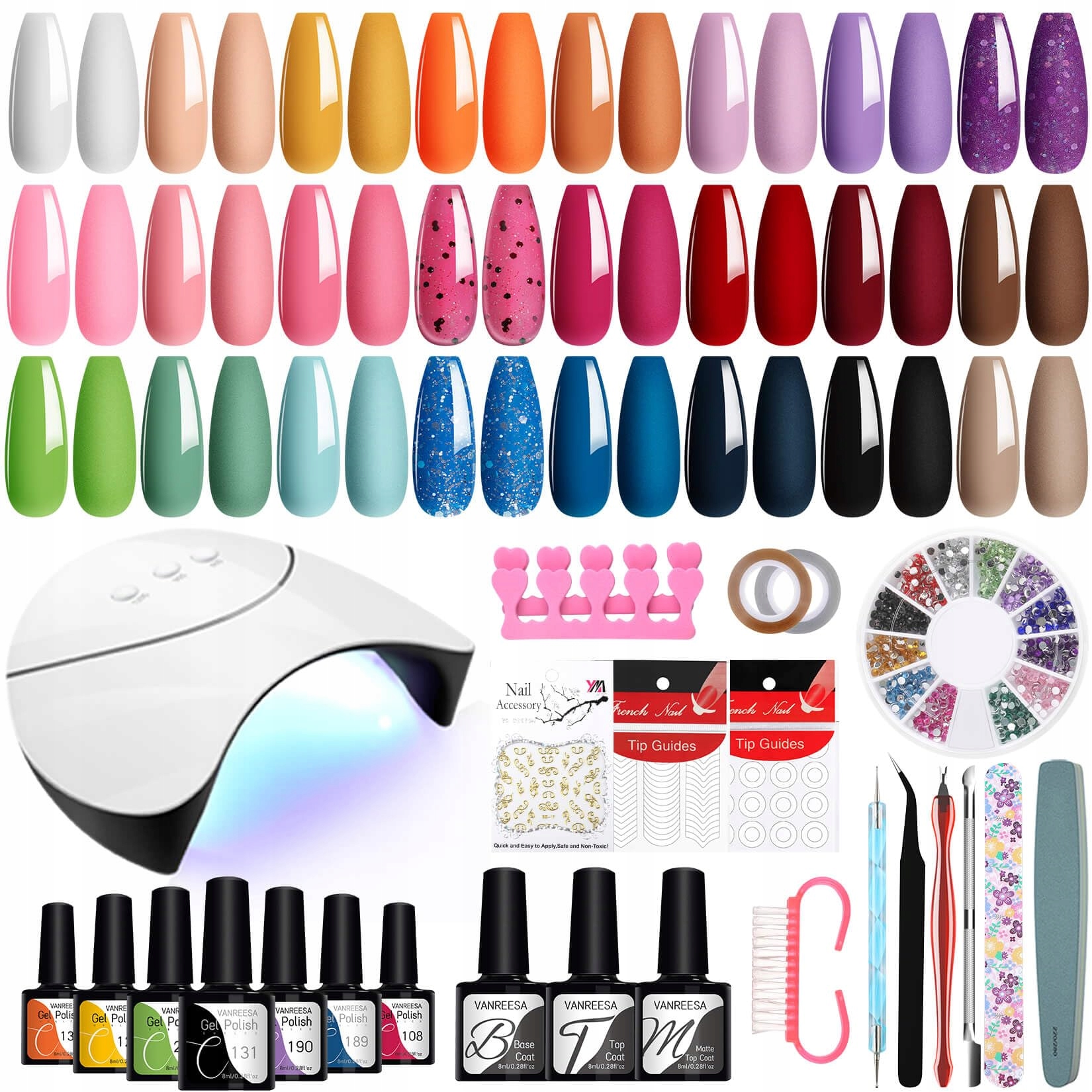 Zestaw lakierów hybrydowych VANREESA manicure kit - obrazek 7