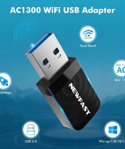 Alternative view of Adapter WiFi USB NEWFAST 1300Mbps dual band USB 3.0