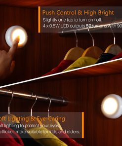 Alternative view of Lampki LED Naciskane 5 szt. Mini Puck Warm White Na Baterie