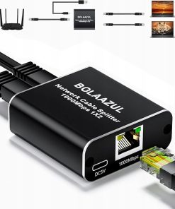 Rozdzielacz Ethernet RJ45 1 na 2 Gigabit 1000Mbps USB LAN
