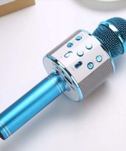 Alternative view of Mikrofon Karaoke Bluetooth Bezprzewodowy Głośnik Recorder Niebieski