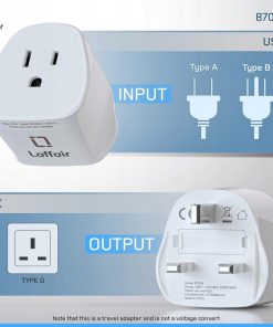 Alternative view of Adapter Wtyczki Amerykańskiej na Brytyjską US na UK Laffair