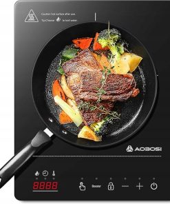 Płyta indukcyjna Aobosi 2000W 20 poziomów Timer Booster Czarna