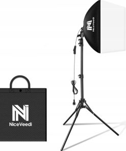 Zestaw oświetleniowy Softbox 16" z statywem do fotografii