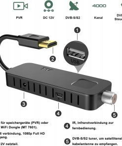 Alternative view of Dekoder Dcolor DVB-S2 HDMI Full HD 1080P TV Stick