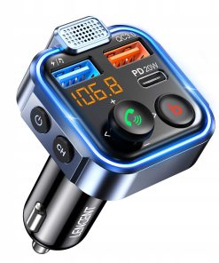 Transmiter FM Bluetooth 5.3 LENCENT USB-C PD QC Handsfree