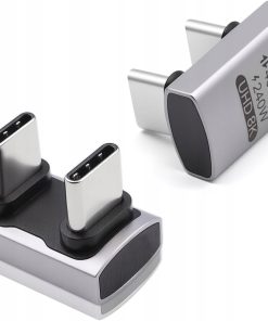 Adapter USB-C 180° 240W 40Gbps 8K 2 szt. U-Shape Thunderbolt