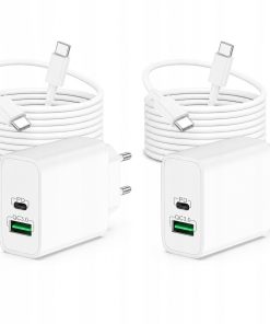 2szt Ładowarka USB C 30W USB-C USB-A Kabel 2 m do iPhone Ipad