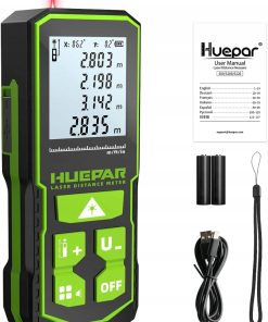 Huepar Dalmierz Laserowy 120M Z Akumulatorem Dual Angle Display