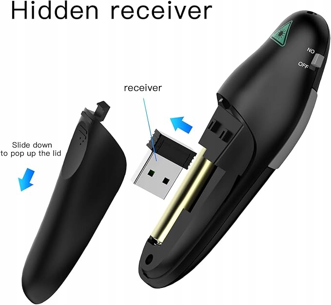 Qui Presentation Clicker Pointer 100m Bezprzewodowy Prezenter PPT - obrazek 9