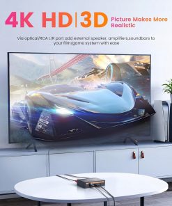 Alternative view of 4K HDMI Audio Extractor Splitter z SPDIF i L/R Stereo avedio links