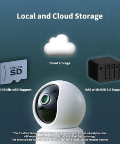 Alternative view of Kamera Wewnętrzna Aqara E1 2K WiFi 6 Pan Tilt HomeKit Alexa