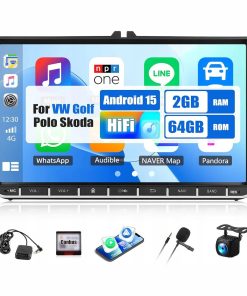 VECHTEL 2+64Gb Android 15 Carplay Radio 9" do VW Passat Jetta Golf
