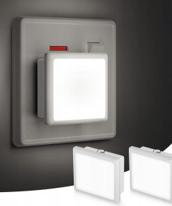 LOHAS-LED Nocna Lampka 2 Pack Z Czujnikiem Zmierzchu 6000K