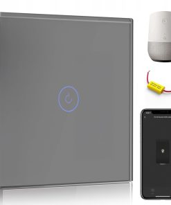 Włącznik Dotykowy WiFi BSEED Szary 1 Gang Alexa Tuya Bez N