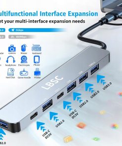 Alternative view of USB C Hub 7 w 1 Adapter Multiport do Laptopów i Urządzeń