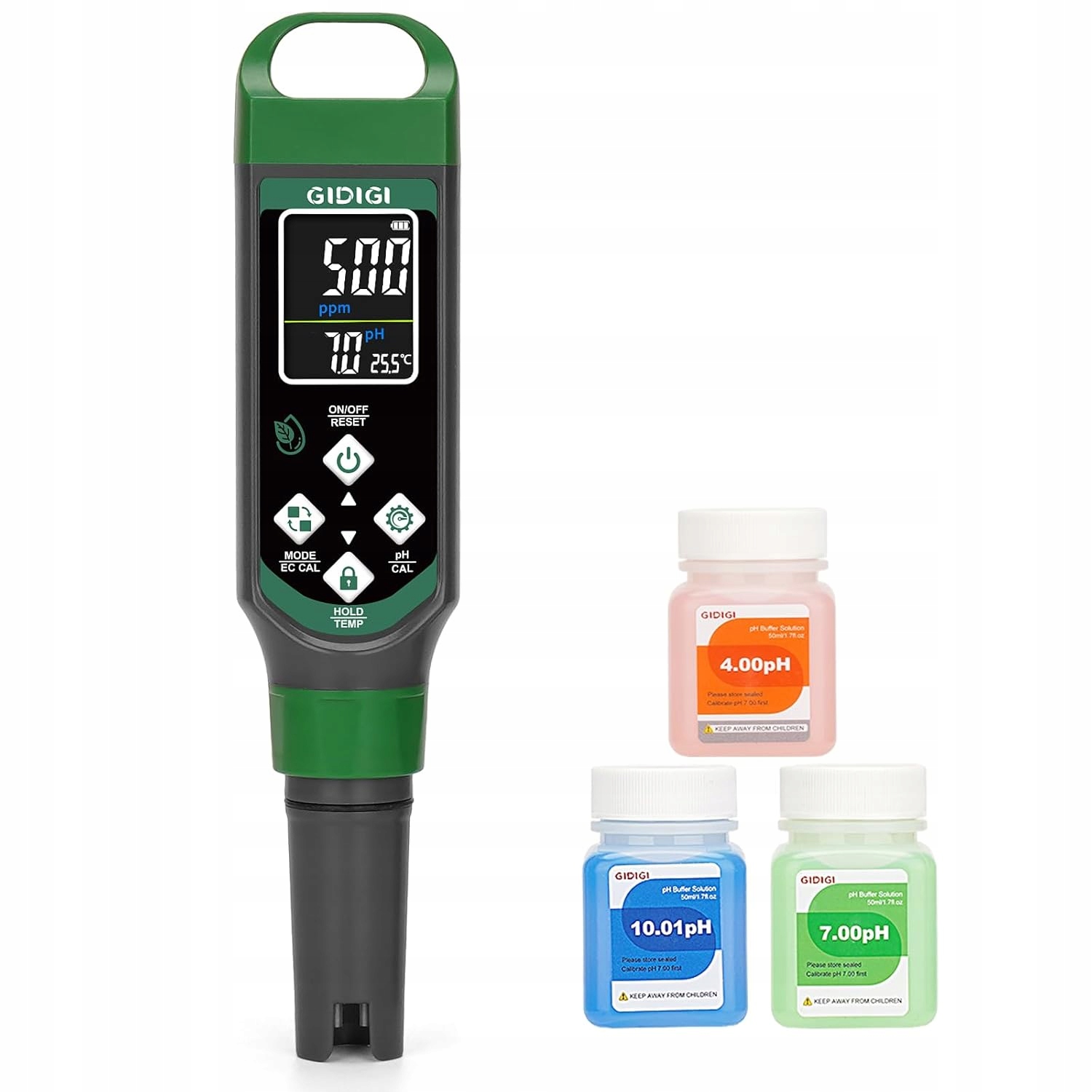 Miernik pH TDS EC GIDIGI 4w1 do Hydroponiki Tester Wody Kolorowy - obrazek 9