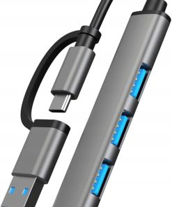USB-C Hub 4 w 2 Z USB 3.0 i 2.0 Portami do MacBook Pro/Air