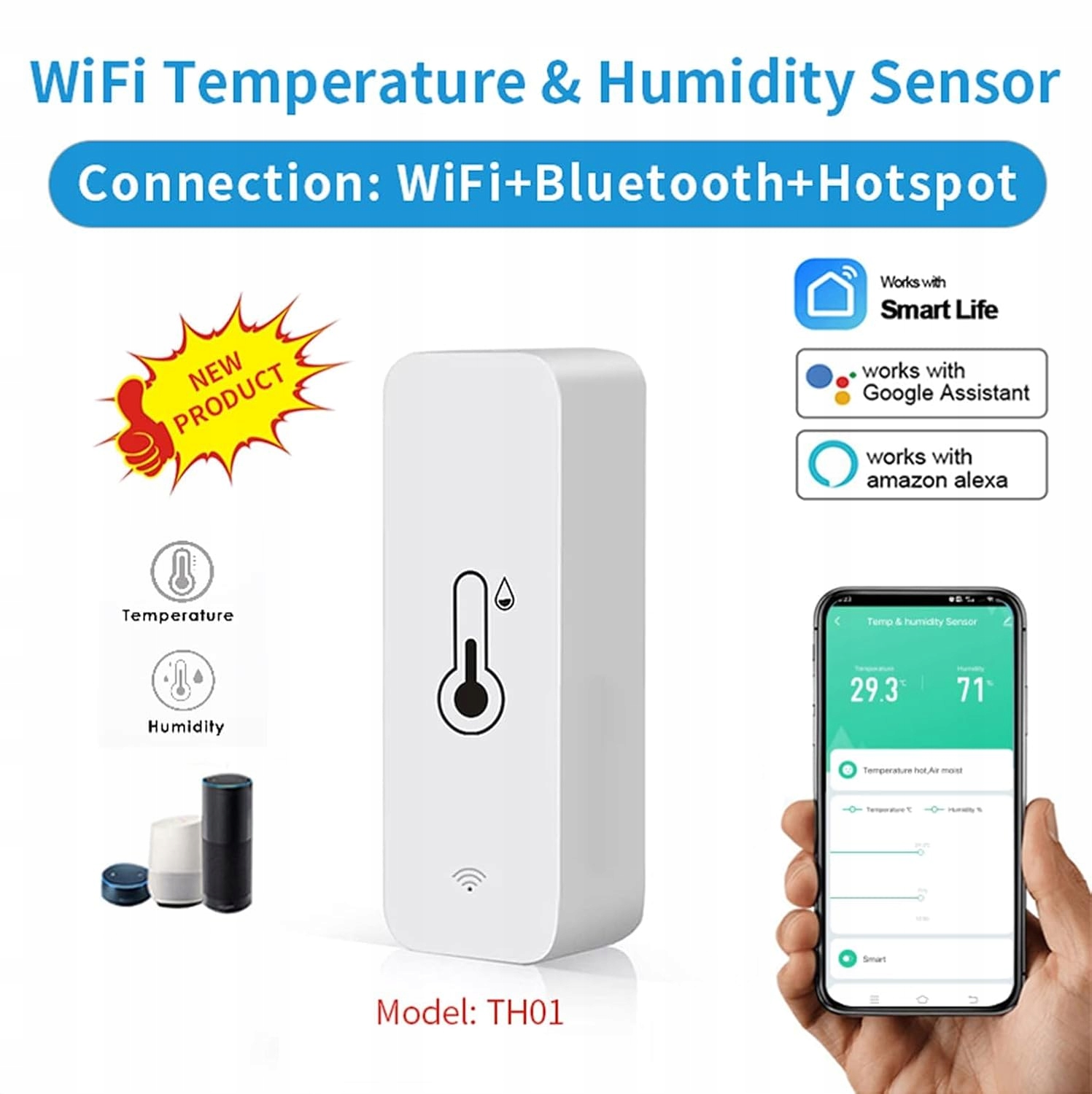 Inteligentny czujnik temperatury i wilgotności WiFi - obrazek 6