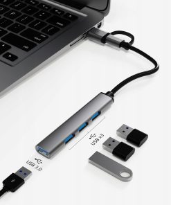 Alternative view of USB-C Hub 4 w 2 Z USB 3.0 i 2.0 Portami do MacBook Pro/Air