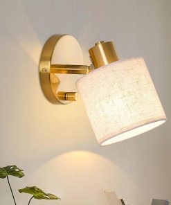 Alternative view of Lightess Lampa Ścienna Ściemniana z beżowym abażurem E27 40W
