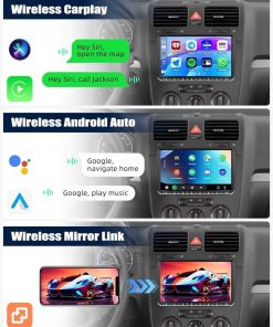 Alternative view of VECHTEL 2+64Gb Android 15 Carplay Radio 9" do VW Passat Jetta Golf
