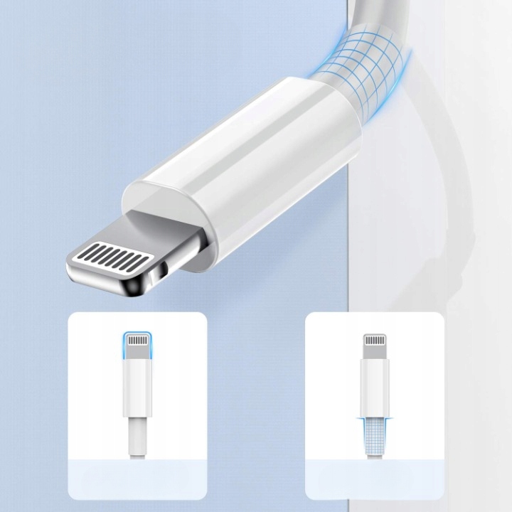 Kabel Apple MFi 2m Lightning do USB 2 sztuki szybkie ładowanie - obrazek 8