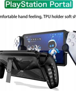 Alternative view of ETUI DO PLAYSTATION PORTAL CZARNE TPU + SZKŁO OCHRONNE ZE STOPKĄ