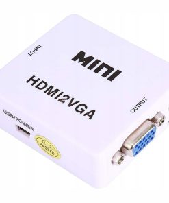 Konwerter Mini HDMI do VGA 1080P 60Hz Audio Plug & Play