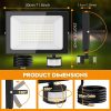 Reflektory LED 150 W z Czujnikiem Ruchu i Pilotem 2 szt. IP66 6500K