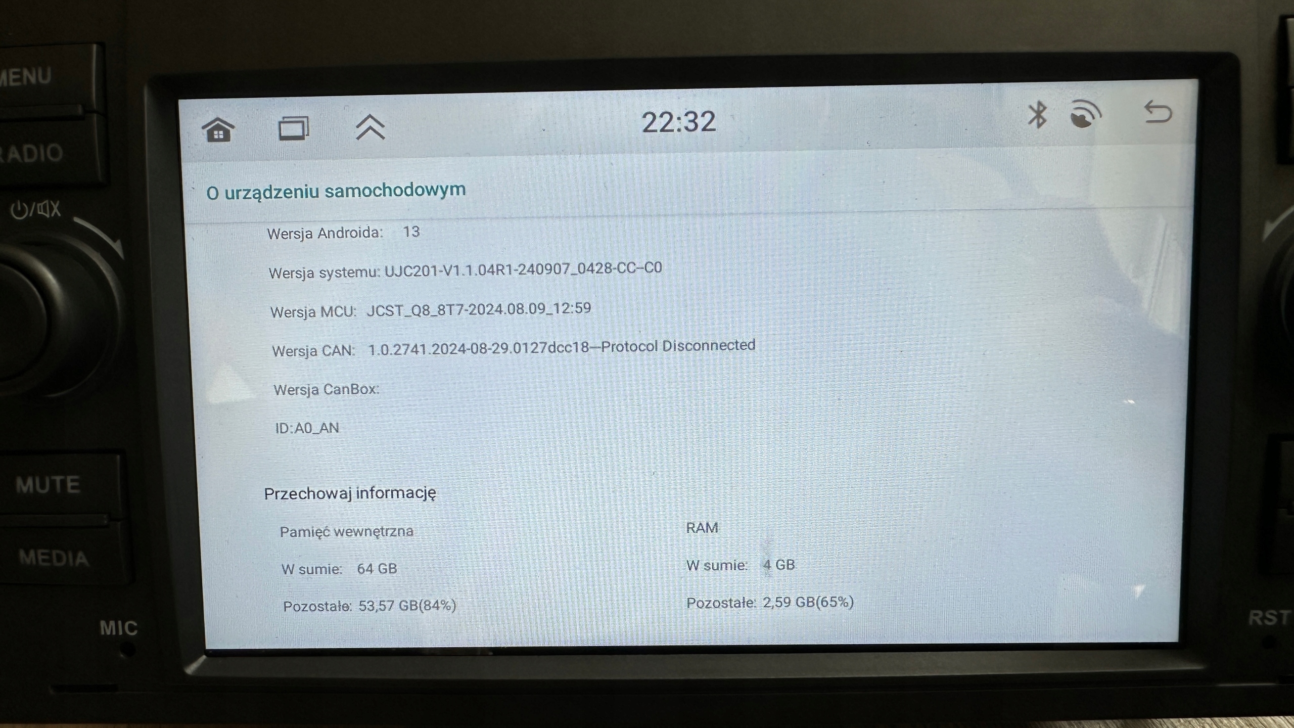 RADIO FORD FIESTA FOCUS MONDEO KUGA TRANSIT 4+64GB Android 13 CarPlay