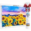 HAFT DIAMENTOWY ARTDOT 5D SŁONECZNIKI 35 × 50 CM ZESTAW DIY