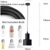 LAMPY WISZĄCE LOFT E27 CZARNE 120 CM ZESTAW 2 SZTUKI