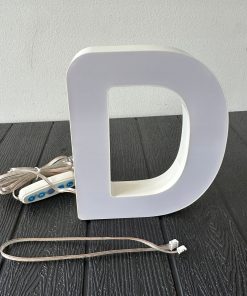Podświetlana Litera D LED RGB USB Sterowanie Aplikacją