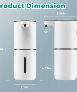 Automatyczny Dozownik Mydła w Pianie 380 ml Bezdotykowy Biały