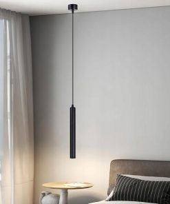 Lampa Wisząca HOTUT PFQ Y452 LED Czarna Kabel 200 cm 3000K