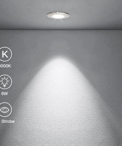 6x Reflektor LED Kimjo Do Zabudowy 6W 6000K IP44 Nikiel