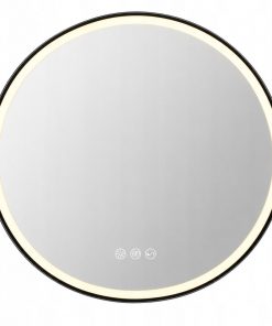 Lustro Łazienkowe LED STARLEAD 60 cm Bluetooth Głośniki Czarne
