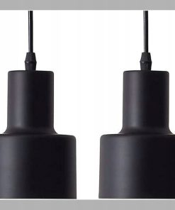 LAMPY WISZĄCE LOFT E27 CZARNE 120 CM ZESTAW 2 SZTUKI