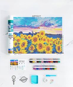 HAFT DIAMENTOWY ARTDOT 5D SŁONECZNIKI 35 × 50 CM ZESTAW DIY