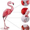 2x Flaming Ogrodowy Metalowy Różowy Wbijany 68 I 59 cm