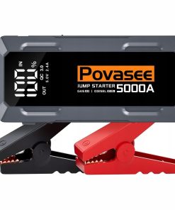 Povasee Urządzenie Rozruchowe Jump Starter Power Bank 5000 A 12 V LCD