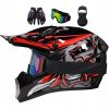 Kask Motocrossowy dla Dzieci z Rękawiczkami MTB Enduro Pełnotwarzowy roz S