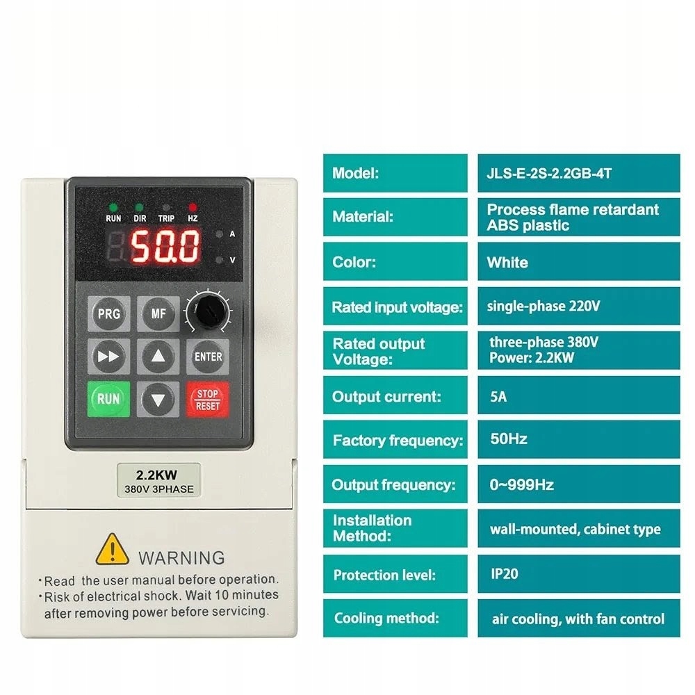Przetwornica Częstotliwości VFD 220V 380V 2,2 kW Jednofazowe Trójfazowe