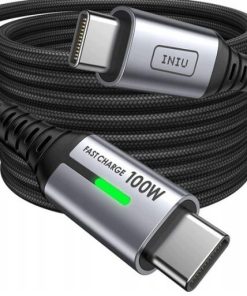 INIU Kabel USB C 2m 100W PD Szybkie Ładowanie Typ C Uszkodzone Opakowanie